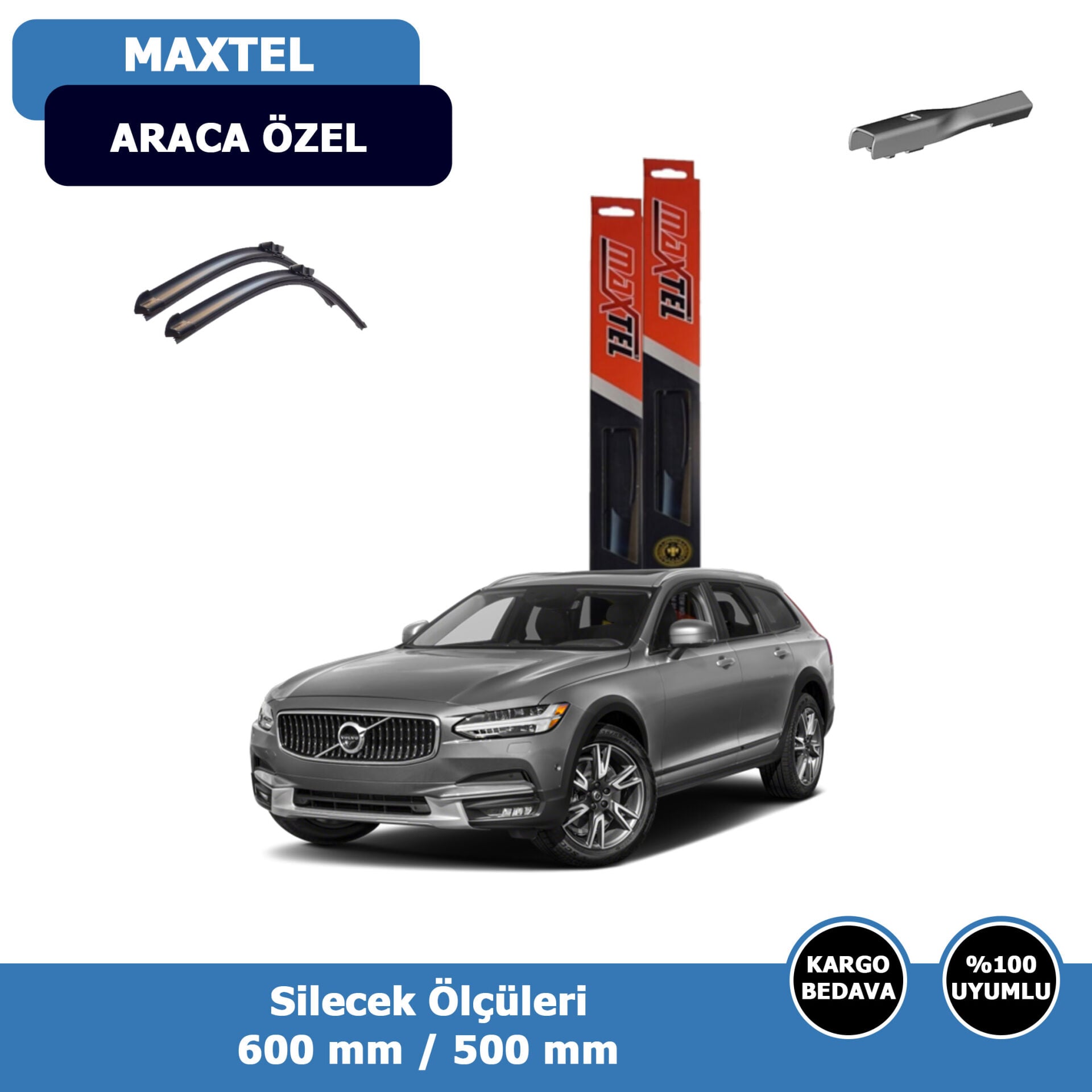 Volvo V90 Cross Country Ön Silecek Süpürgesi (2018-2024)Maxtel