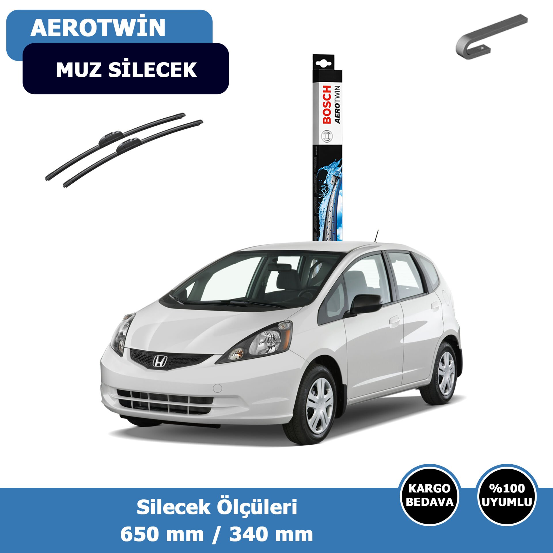 Honda Jazz Ön Silecek Süpürgesi (2009-2014)Bosch Aerotwin