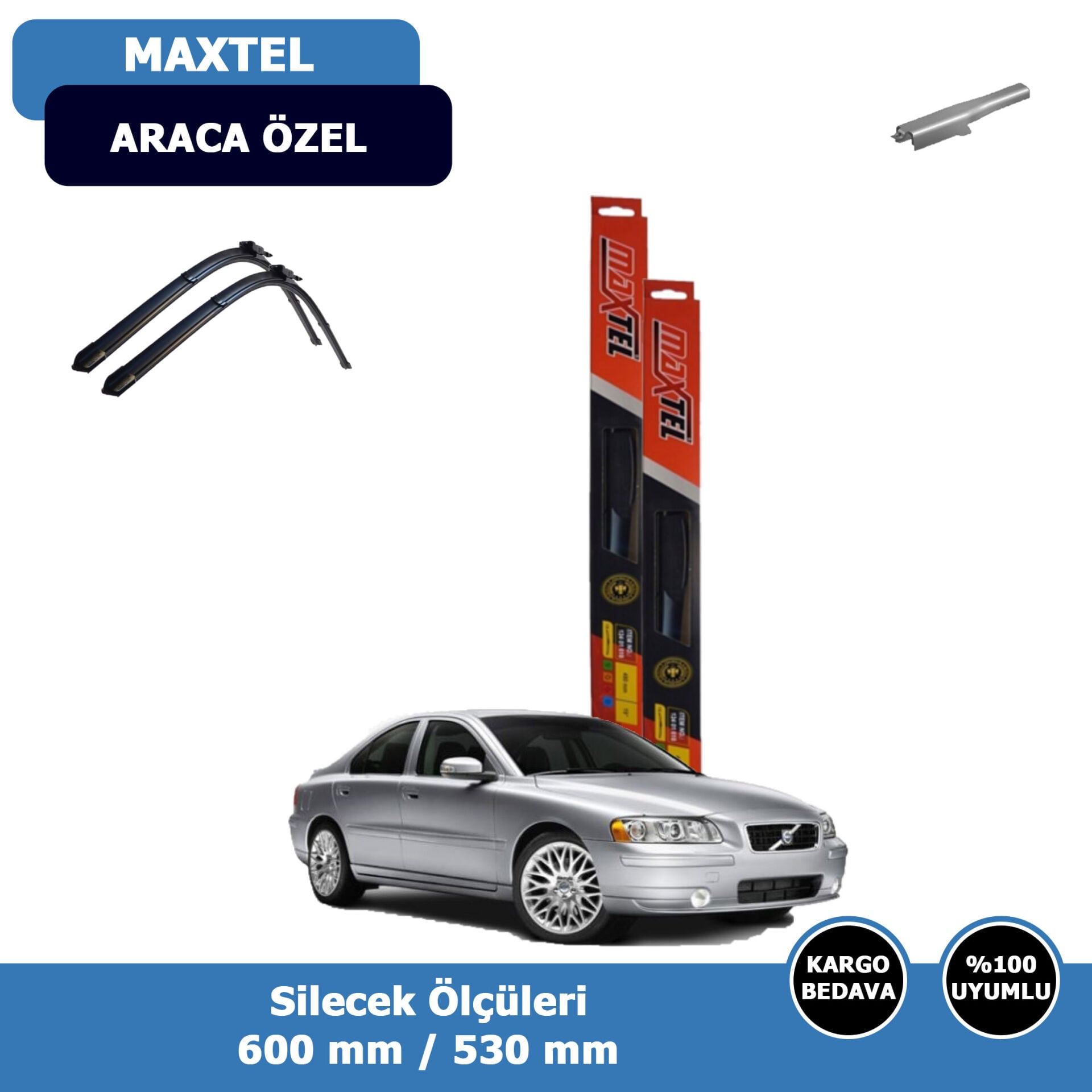 Volvo S60 Ön Silecek Süpürgesi (2004-2010)Maxtel