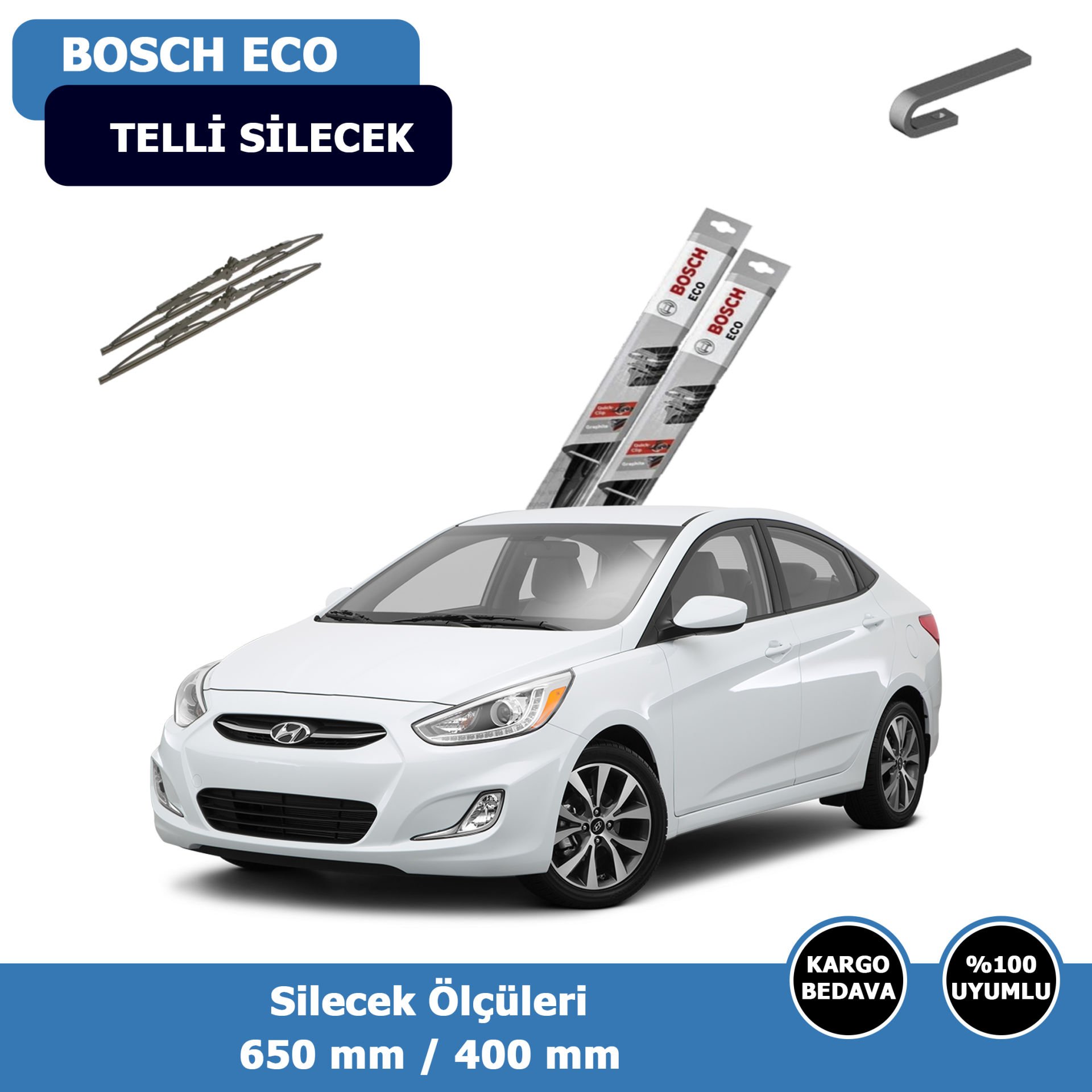Hyundai Accent Blue Ön Silecek Süpürgesi (2011-2015)Bosch Eco