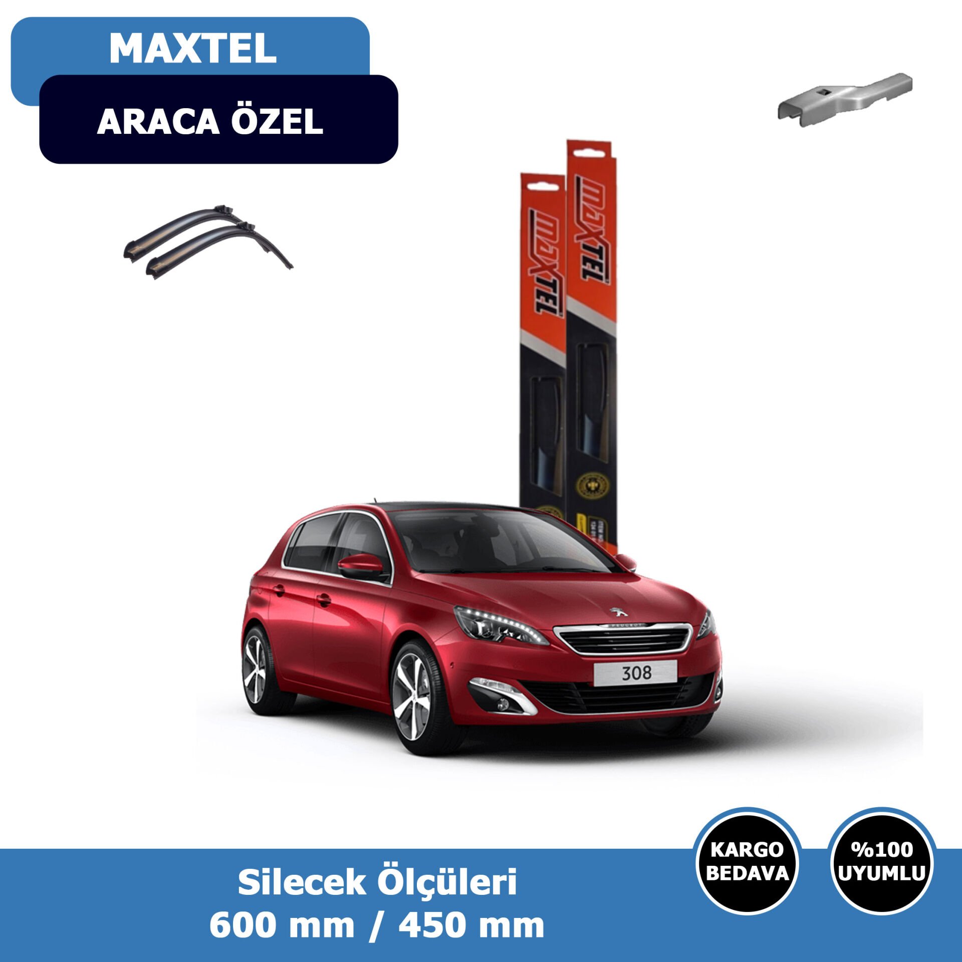 Peugeot 308 Ön Silecek Süpürgesi (2014-2021)Maxtel