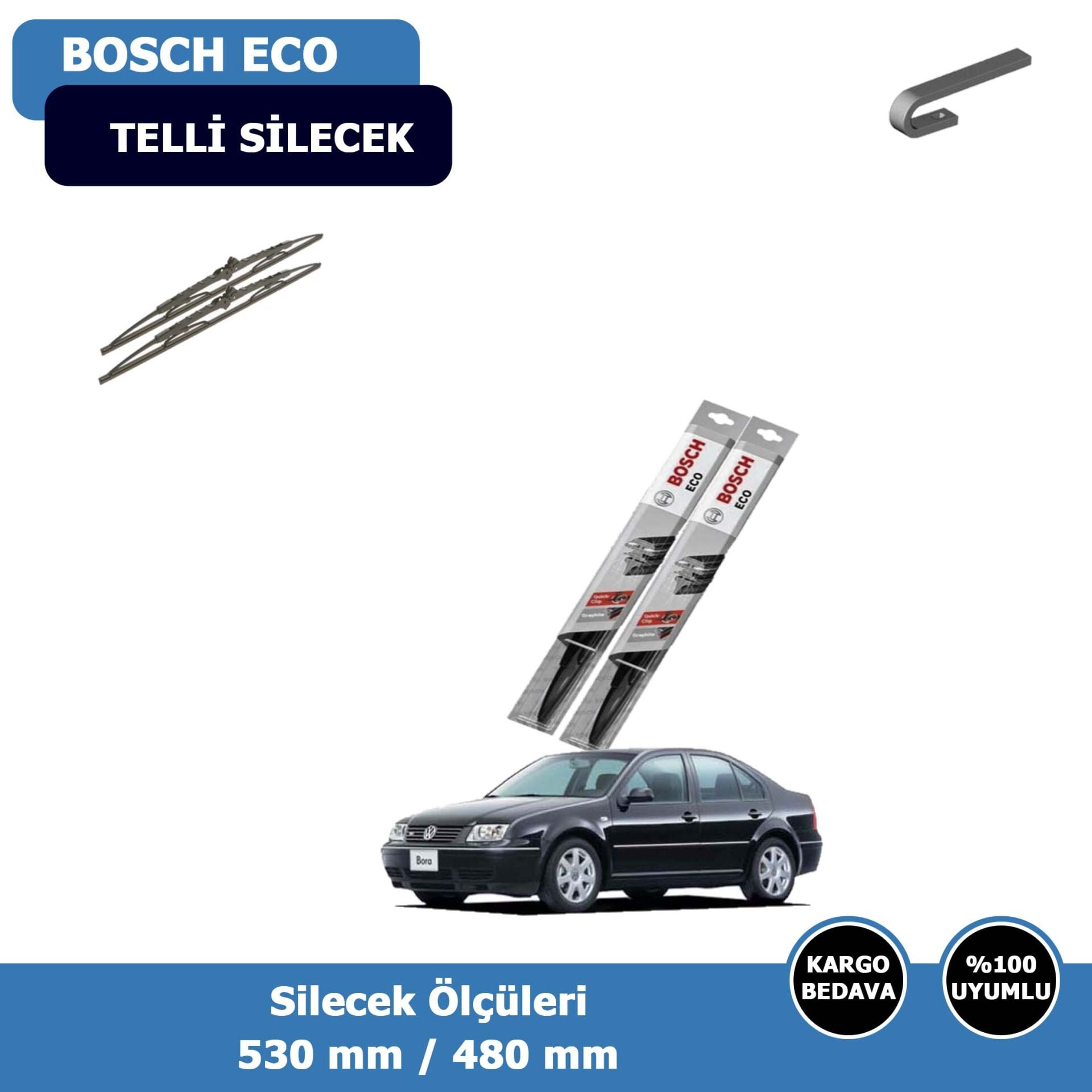 Volkswagen Bora Ön Silecek Süpürgesi (1998-2002)Bosch Eco