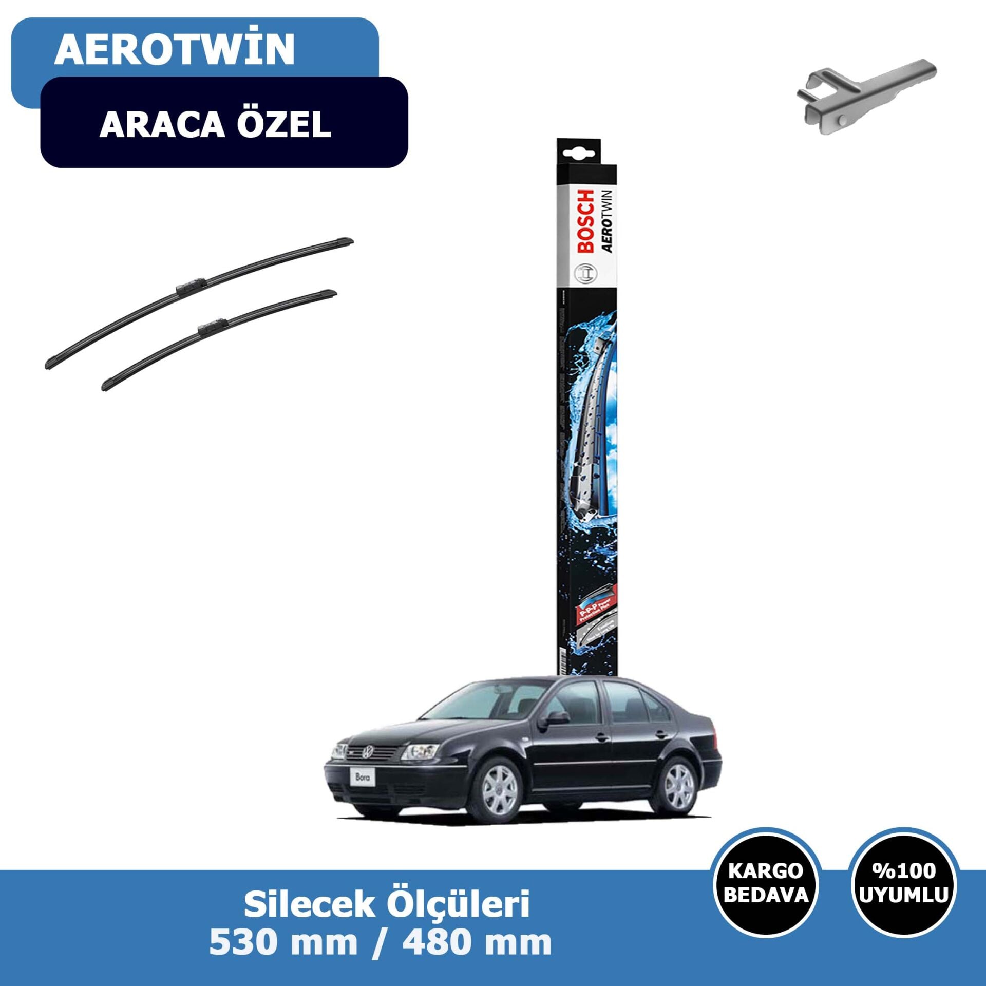 Volkswagen Bora Ön Silecek Süpürgesi (2003-2006)Bosch Aerotwin