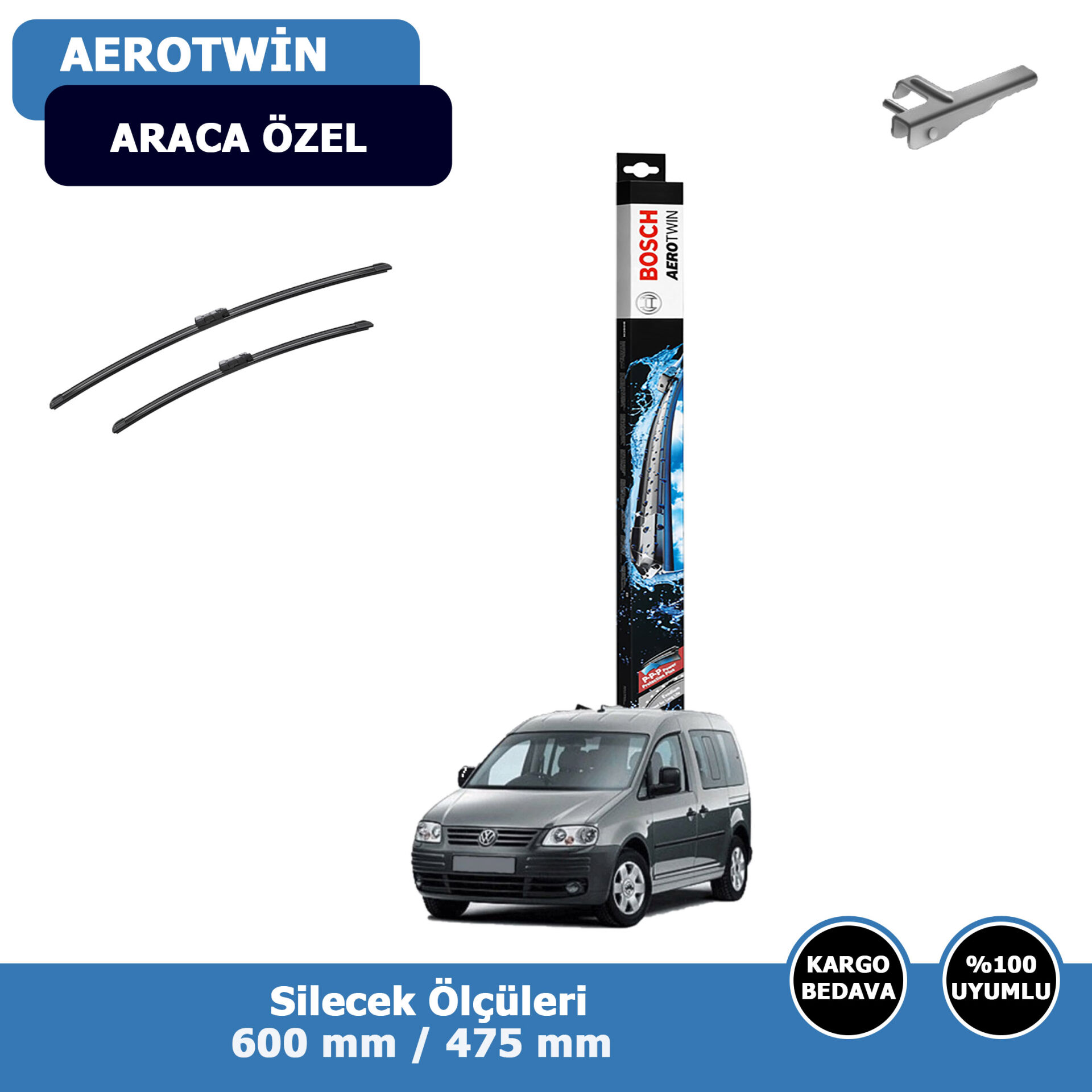 Volkswagen Caddy Ön Silecek Süpürgesi (2004-2006)Bosch