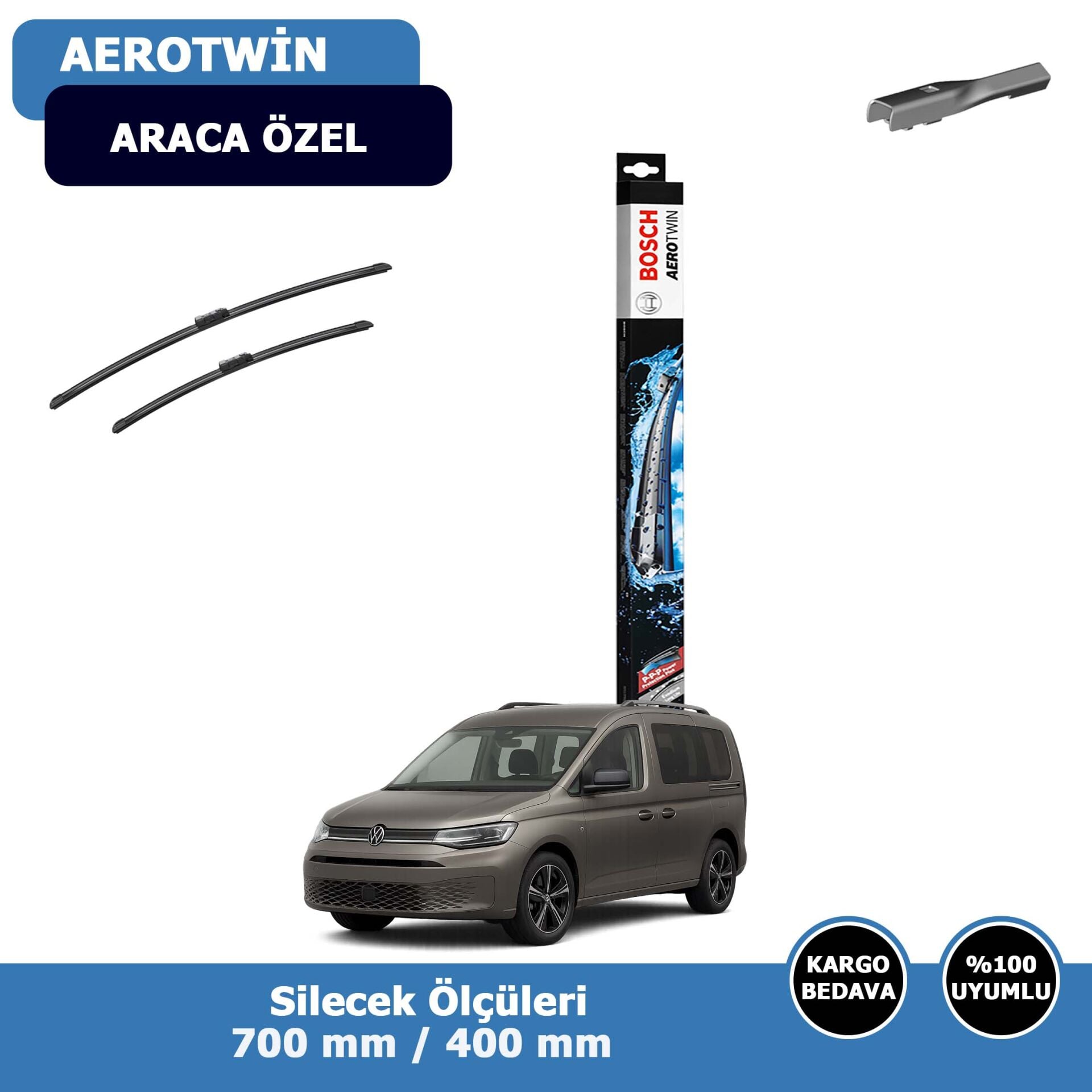 Volkswagen Caddy Ön Silecek Süpürgesi (2021-2025)Bosch Aerotwin
