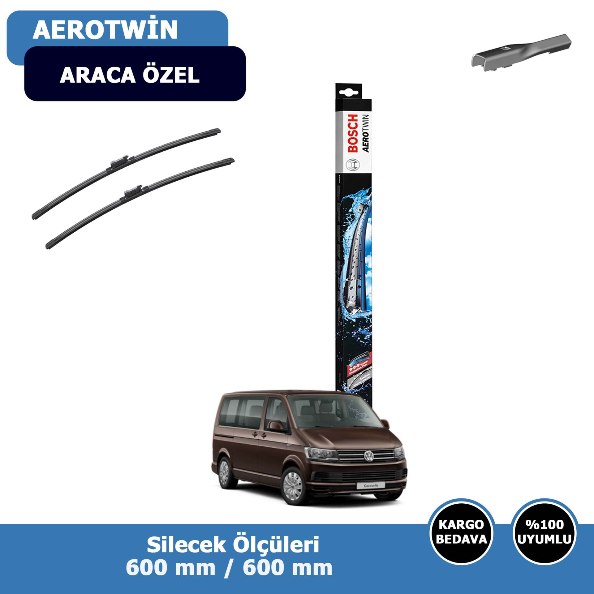 Volkswagen Caravelle Ön Silecek Süpürgesi (2015-2019)Bosch Aerotwin