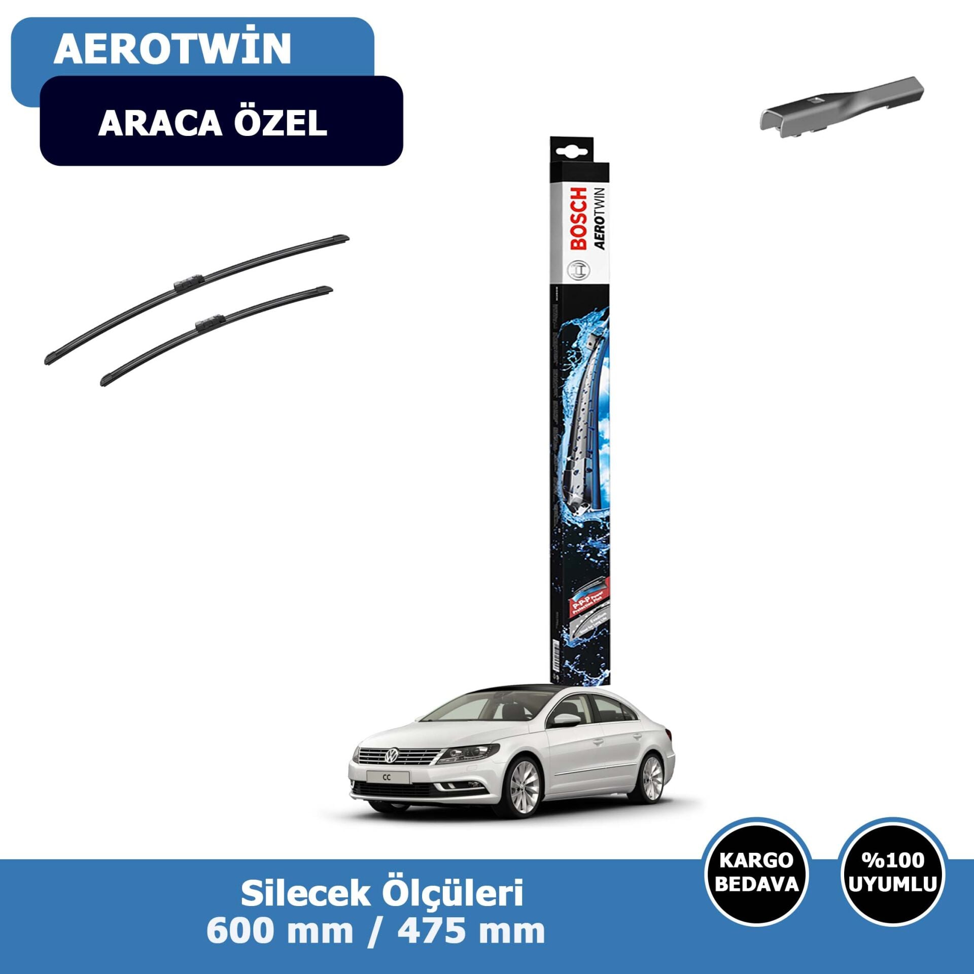 Volkswagen CC Ön Silecek Süpürgesi (2012-2017)Bosch Aerotwin