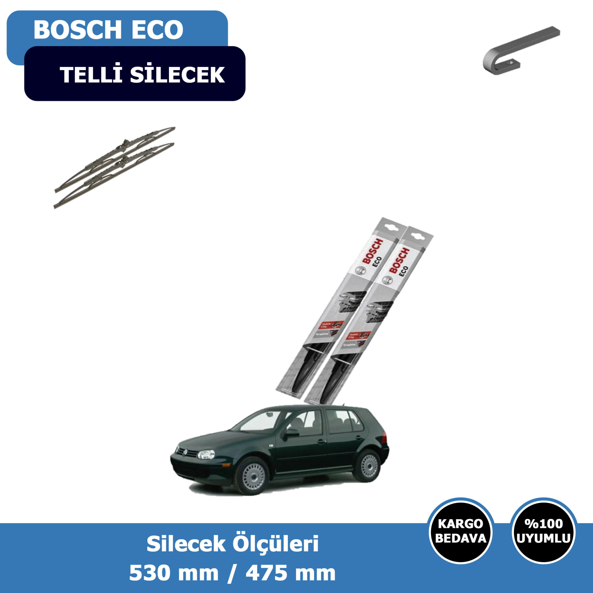 Volkswagen Golf 4 Ön Silecek Süpürgesi (1998-2002)Bosch Eco